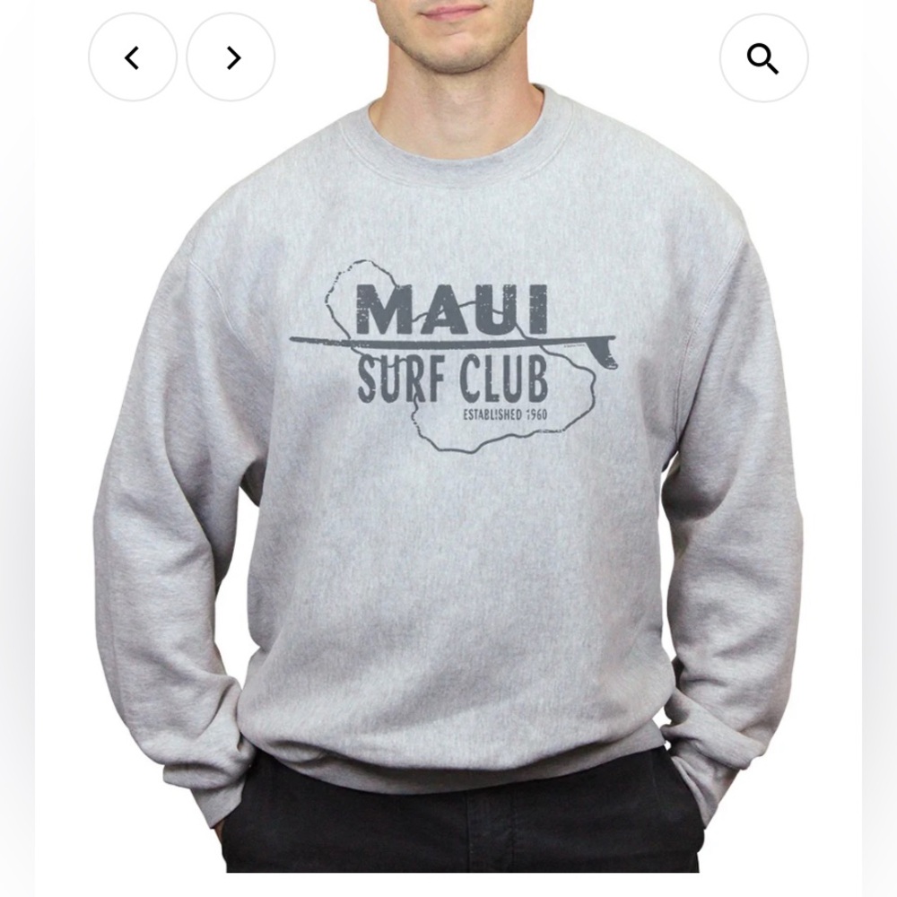 Maui Surf club unisex crewneck sweater from Malibu shirts